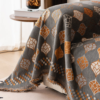 Boho Geometric Sofa Slipcovers Chenille Scratch Resistant Couch Protective Covers