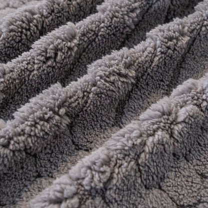 Boho 3D Geometric Throw Blanket for Couch, Luxurious Velvety Plush Fleece Sofa Cover