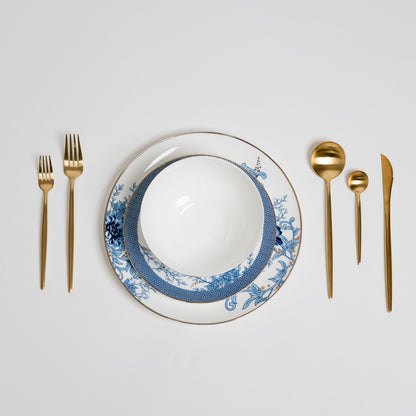 Blue Flower Plates Set