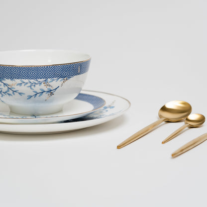 Blue Flower Plates Set