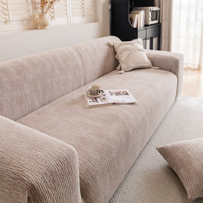 Spandex Jacquard Sofa Cover, High Stretch Crinkle Textured Couch Slipcover KAS Washable
