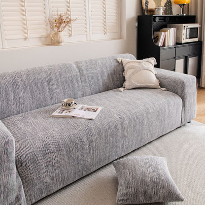 Spandex Jacquard Sofa Cover, High Stretch Crinkle Textured Couch Slipcover KAS Washable