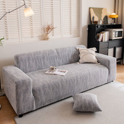 Spandex Jacquard Sofa Cover, High Stretch Crinkle Textured Couch Slipcover KAS Washable