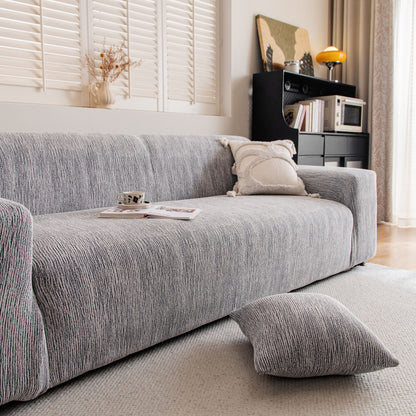 Spandex Jacquard Sofa Cover, High Stretch Crinkle Textured Couch Slipcover KAS Washable