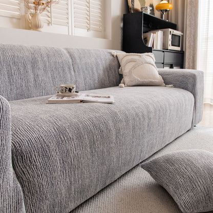 Spandex Jacquard Sofa Cover, High Stretch Crinkle Textured Couch Slipcover KAS Washable