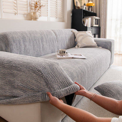 Spandex Jacquard Sofa Cover, High Stretch Crinkle Textured Couch Slipcover KAS Washable