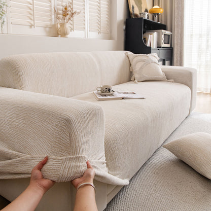 Spandex Jacquard Sofa Cover, High Stretch Crinkle Textured Couch Slipcover KAS Washable