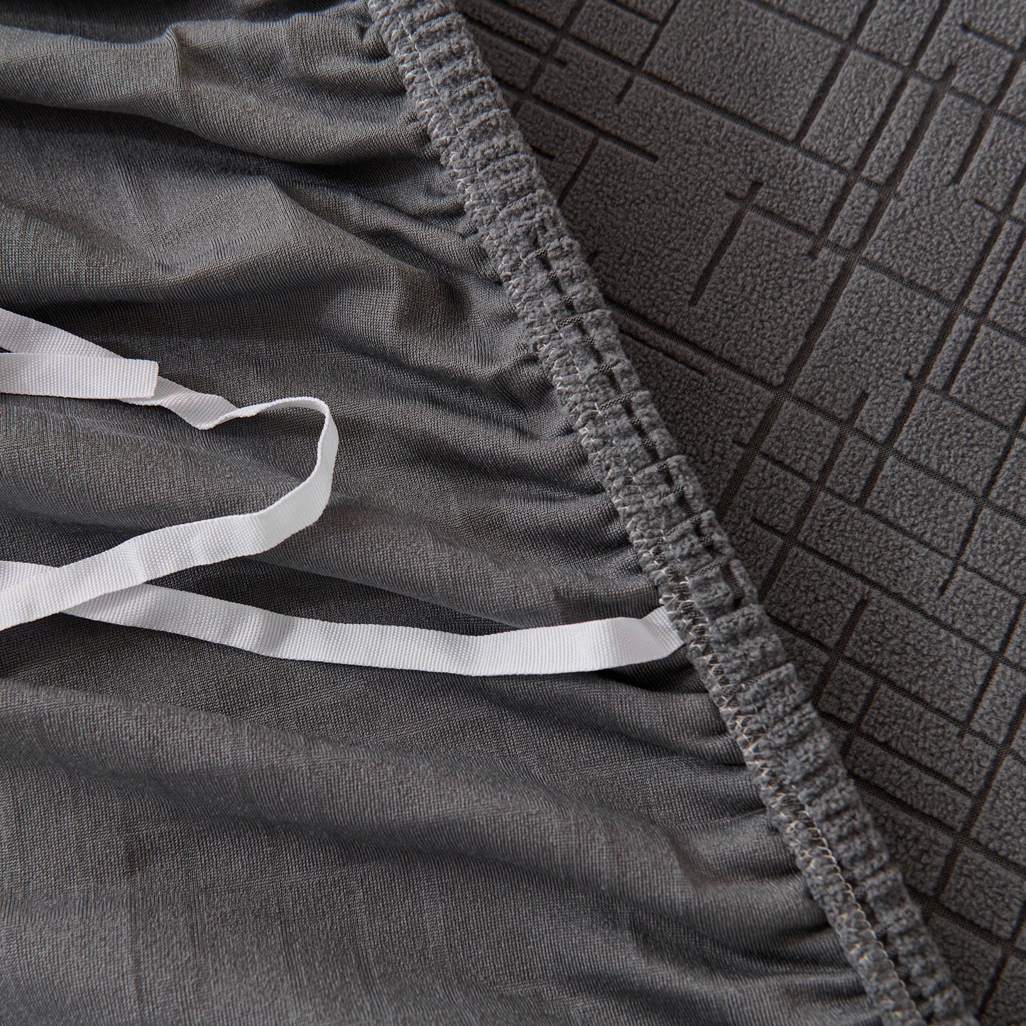 Embossed Lines Couch Covers Stretchable Non-Slip & Washable Sofa Slipcovers