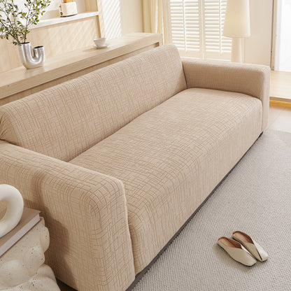 Embossed Lines Couch Covers Stretchable Non-Slip & Washable Sofa Slipcovers