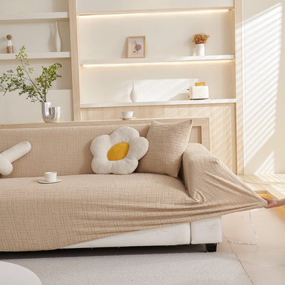 Embossed Lines Couch Covers Stretchable Non-Slip & Washable Sofa Slipcovers