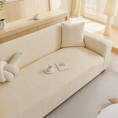 Embossed Lines Couch Covers Stretchable Non-Slip & Washable Sofa Slipcovers