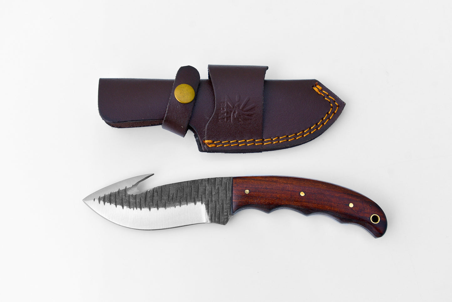 Hand Forged CUSTOM CARBON BLADE " Gut Hook SKINNER" BY TITAN TC-017