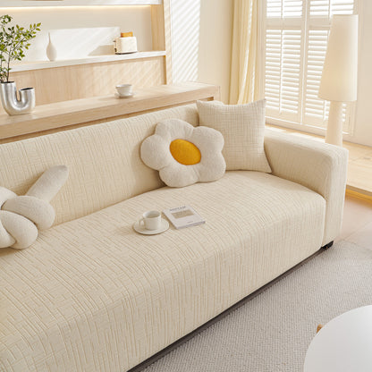 Embossed Lines Couch Covers Stretchable Non-Slip & Washable Sofa Slipcovers