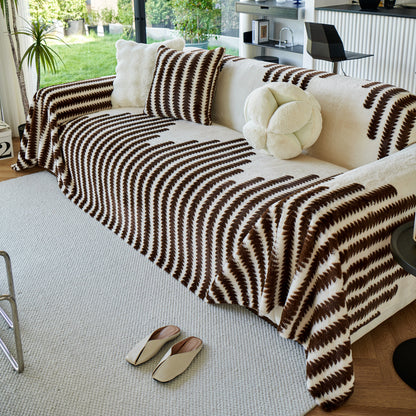Warm Faux Fur Luxury Sofa Throw Blankets, Soft Cozy Thick Plush Shaggy Blankets for Couch Chair Bed