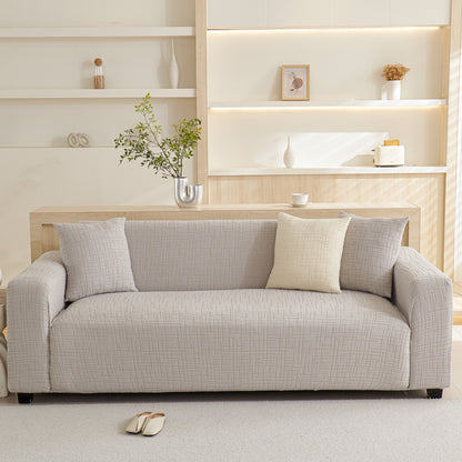 Embossed Lines Couch Covers Stretchable Non-Slip & Washable Sofa Slipcovers