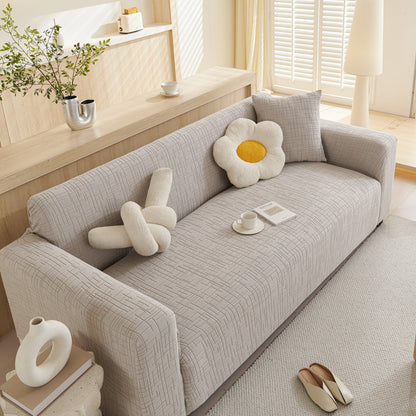 Embossed Lines Couch Covers Stretchable Non-Slip & Washable Sofa Slipcovers
