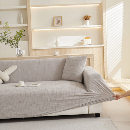 Embossed Lines Couch Covers Stretchable Non-Slip & Washable Sofa Slipcovers
