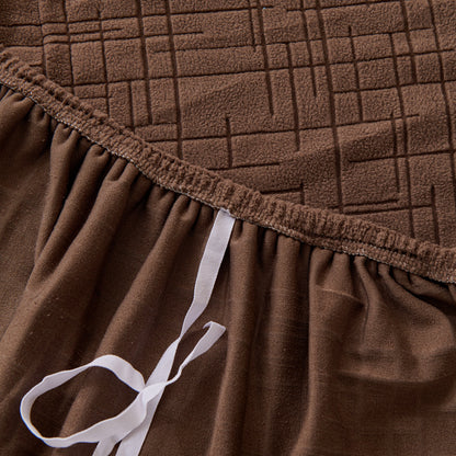 Embossed Lines Couch Covers Stretchable Non-Slip & Washable Sofa Slipcovers
