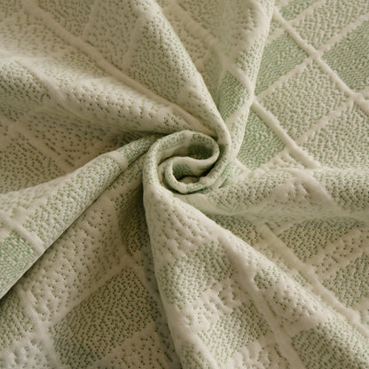 Sofa Cover Throw with Subtle Textured Stripes Lightweight Smooth Couch Slipcover
