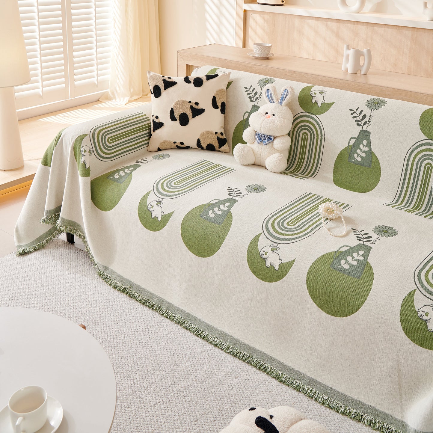 Decorative Throw Blankets for Couch Reversible Chenille Furniture Throw Covers for Sectional Sofa