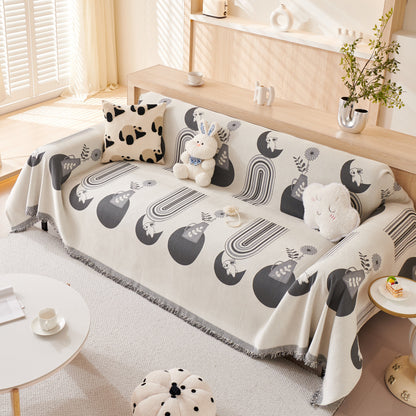 Decorative Throw Blankets for Couch Reversible Chenille Furniture Throw Covers for Sectional Sofa