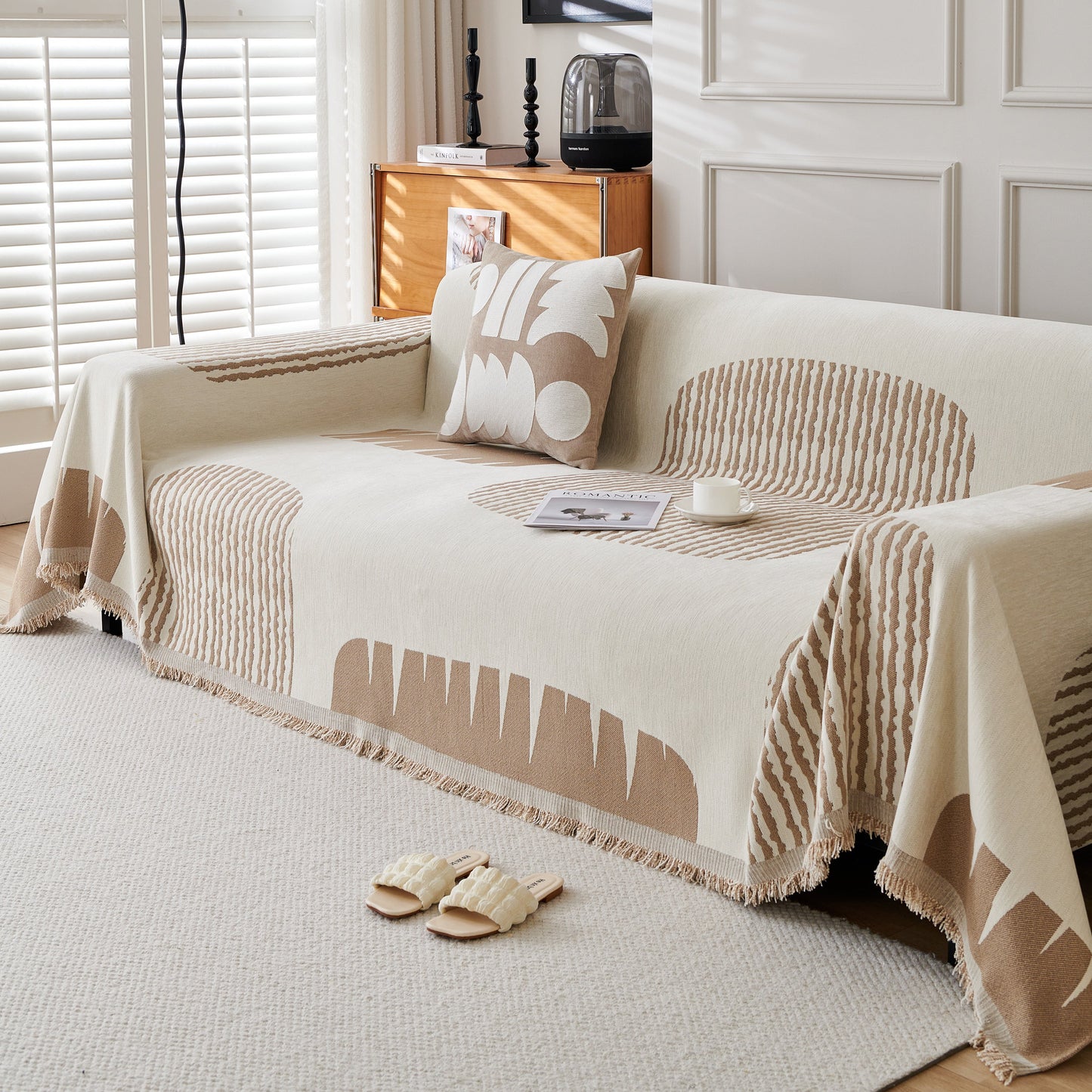 Soft Cozy Chenille Sofa Throw Blanket and Sectional Seat Covers, Scratch Resistant Sofa Couch Covers