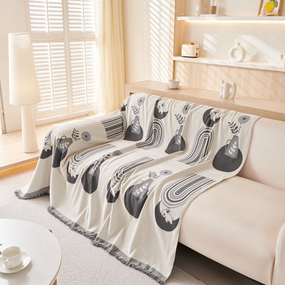 Decorative Throw Blankets for Couch Reversible Chenille Furniture Throw Covers for Sectional Sofa