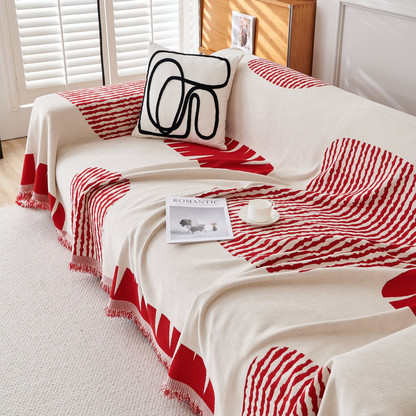 Soft Cozy Chenille Sofa Throw Blanket and Sectional Seat Covers, Scratch Resistant Sofa Couch Covers