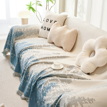 Chenille Grove Sofa Cover Blanket Furniture Protector, Couch Protector Sofa Throw Cover for Couches