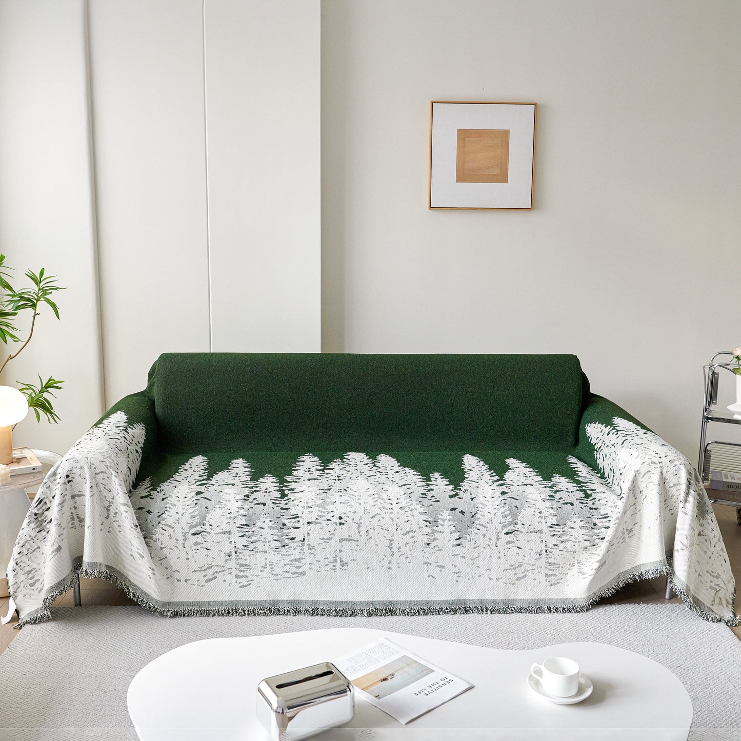 Chenille Grove Sofa Cover Blanket Furniture Protector, Couch Protector Sofa Throw Cover for Couches