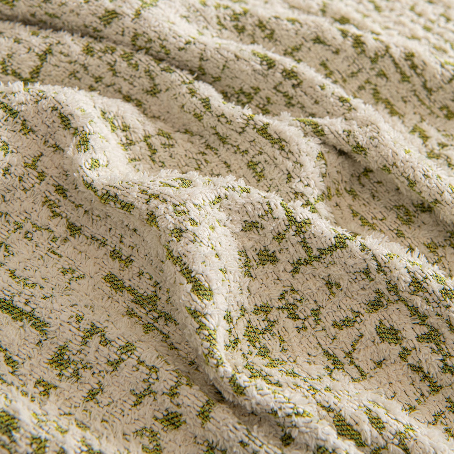 Textured Woven Furniture Protector for Couch, Rustic Farmhouse Sofa Throw Blanket