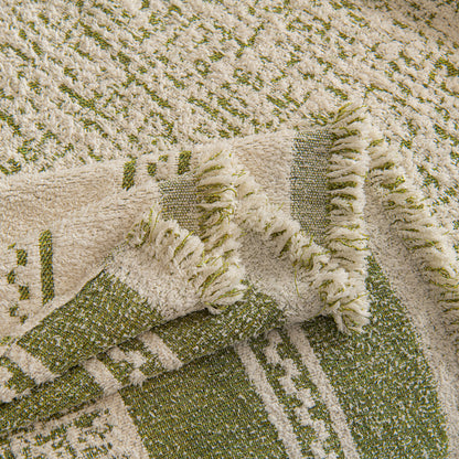 Textured Woven Furniture Protector for Couch, Rustic Farmhouse Sofa Throw Blanket