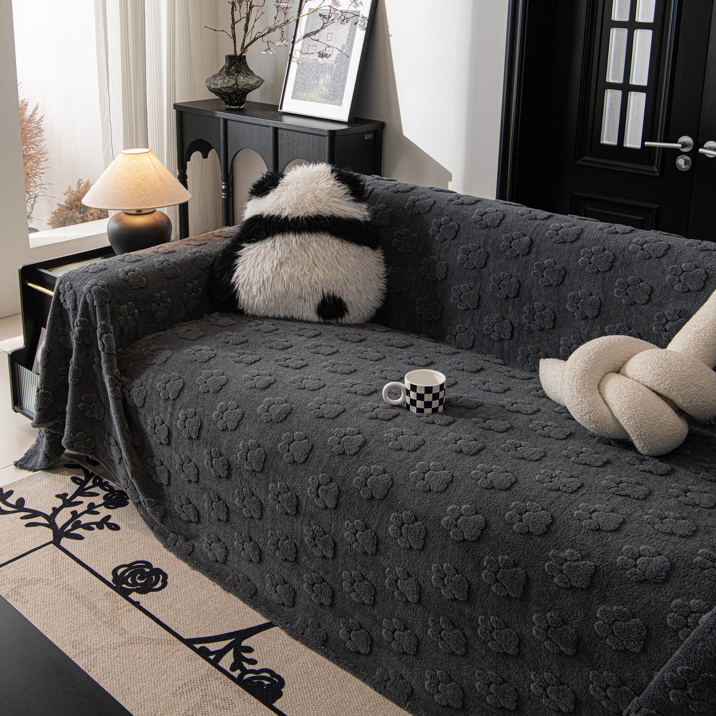 Plush Jacquard Blankets for The Sofa Soft Slipcover Sectional Cover Throws for Sofas