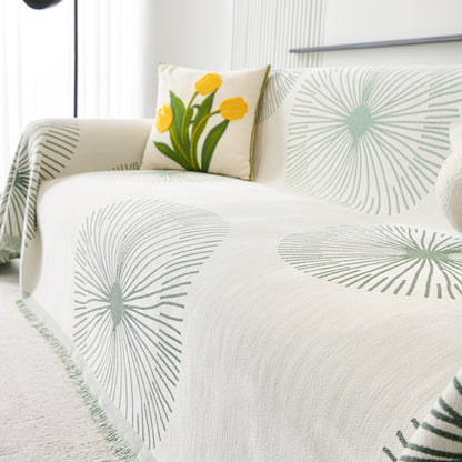 Dandelion Reversible Striped Couch Throw Cover for Living Room Pet Sofa Slipcovers Couch Protector