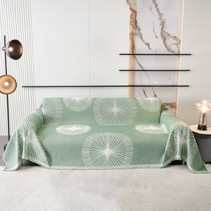Dandelion Reversible Striped Couch Throw Cover for Living Room Pet Sofa Slipcovers Couch Protector