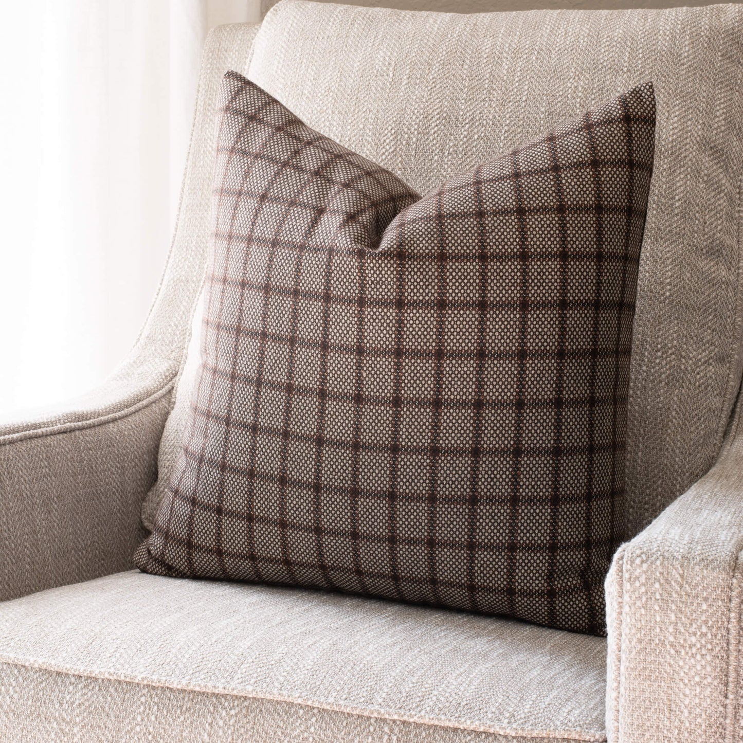 Paloma Handwoven Pillow Cover | Brown