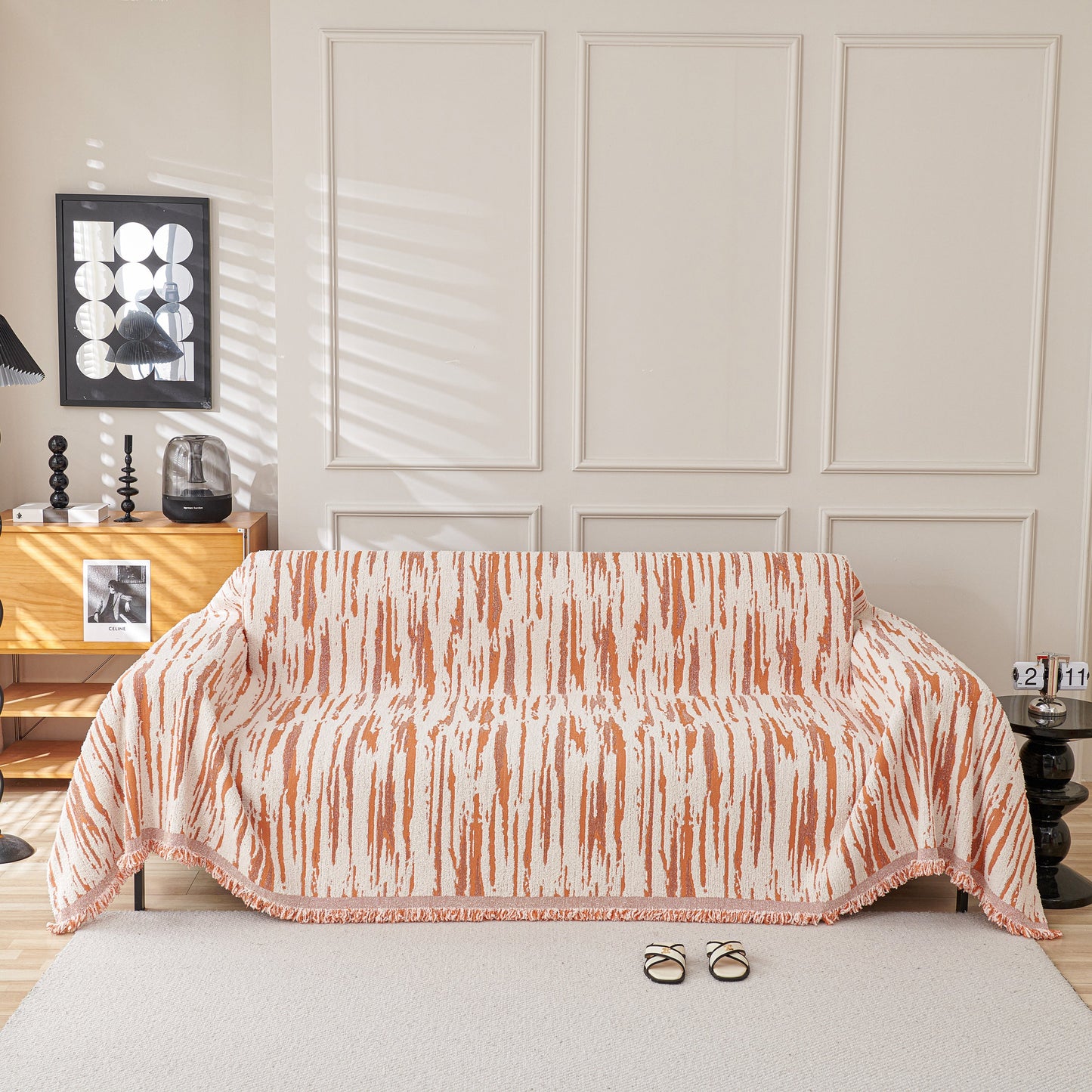 Reversible Sofa Throw Blanket, Couch Cover Sofa Slipcover for Most Shape Sofas