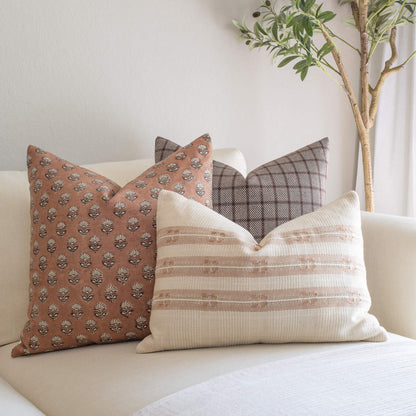 Paloma Handwoven Pillow Cover | Brown