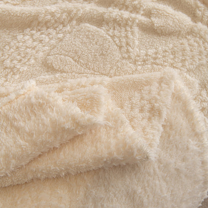 Soft Plush Fleece Throw Blanket for Couch Solid Cute Warm Couch Cover Blanket for Winter