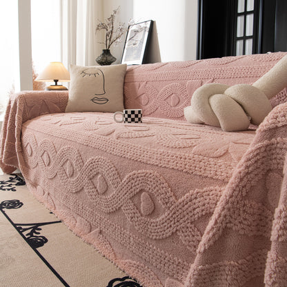 Soft Plush Fleece Throw Blanket for Couch Solid Cute Warm Couch Cover Blanket for Winter