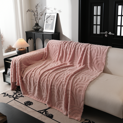 Plush Warm Decor Couch Cover Soft Jacquard Fleece Throw Blankets for Bed Couch Sofa Chair