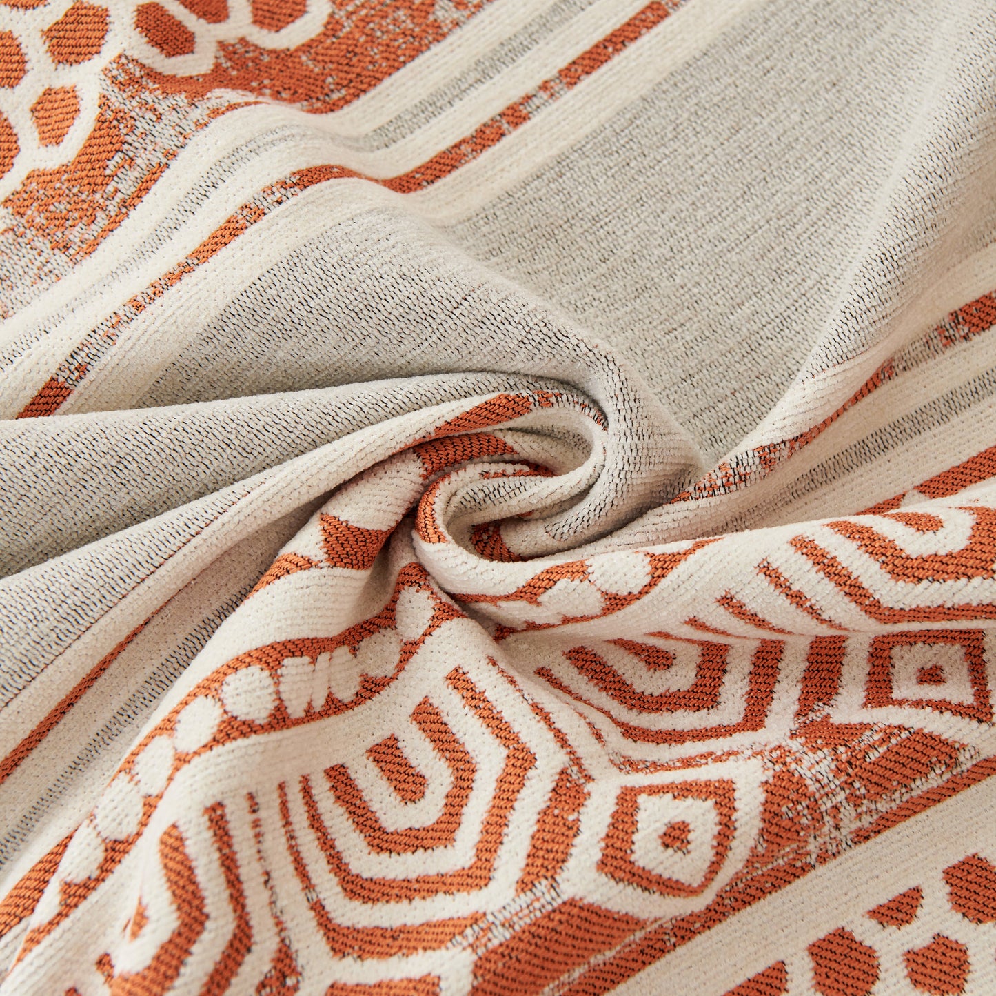 Chenille Sofa Cover Throw Blanket, Boho Geometric Scratch Proof Couch Protector
