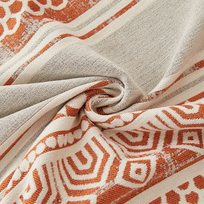 Chenille Sofa Cover Throw Blanket, Boho Geometric Scratch Proof Couch Protector