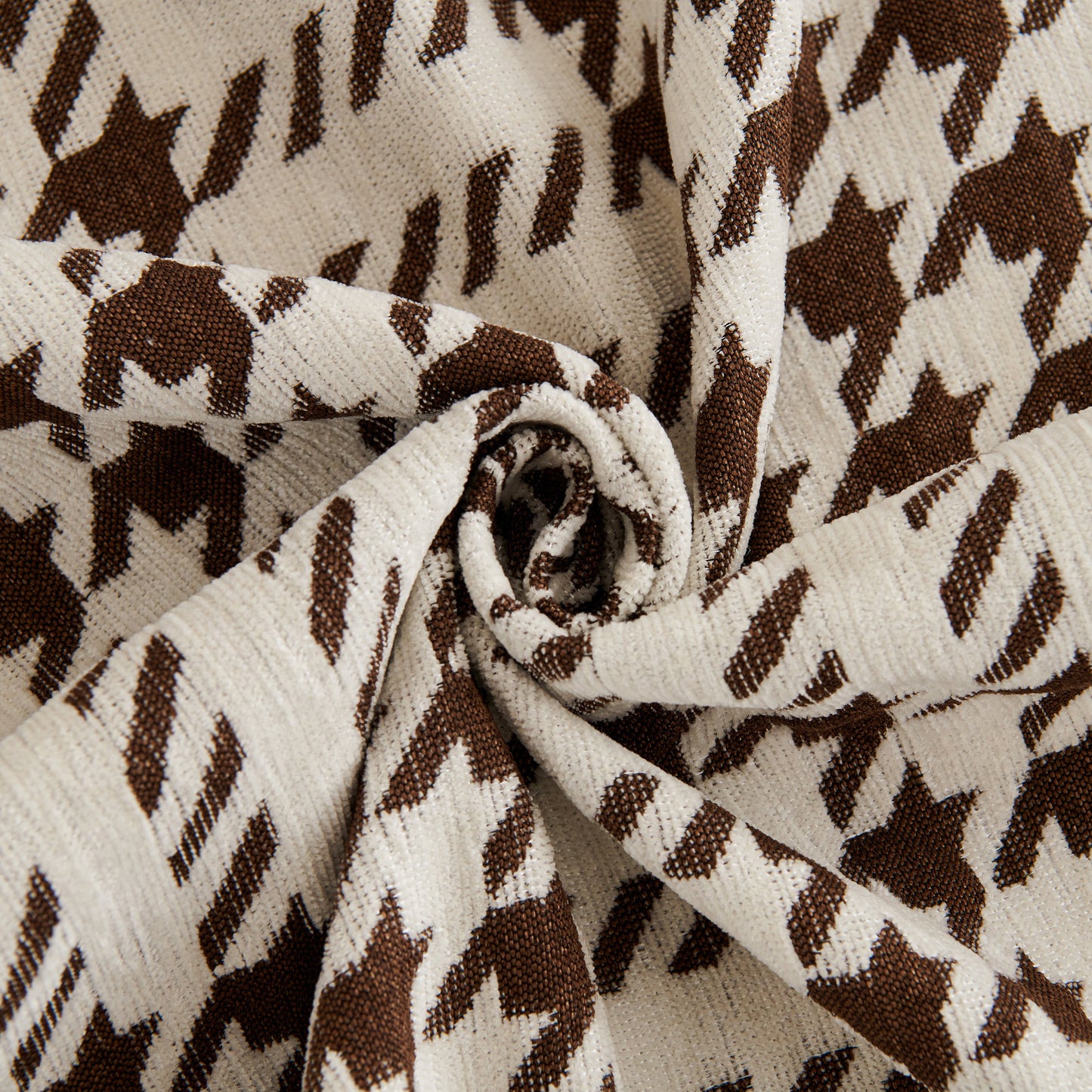 Chenille Houndstooth Sofa Throw Cover, Scratch Proof Cozy Throw Blankets for Couch