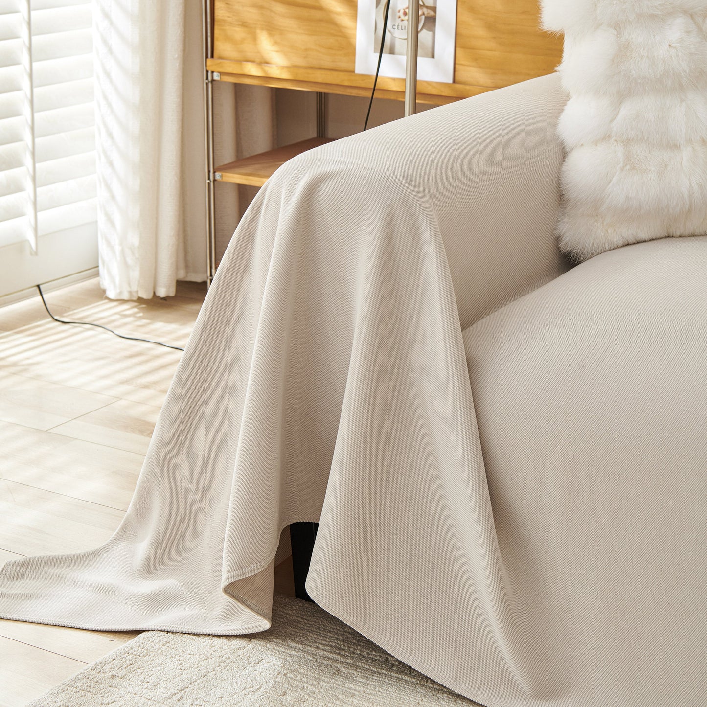 Waterproof Scratch Proof Sofa Protector Throw Blanket, Couch Cover for Pets & Kids