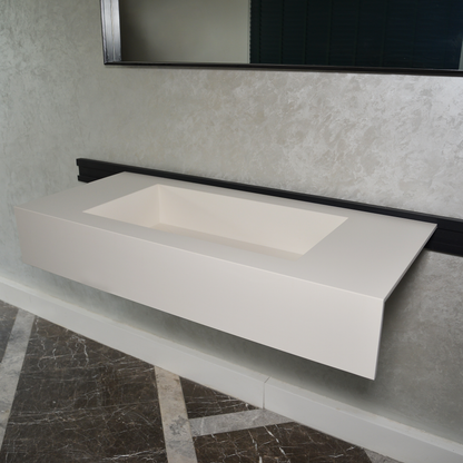 HANDCRAFTED INFINITY ABSOLUTE WHITE ENGINEERED PORCELAIN SINK (ES-062)