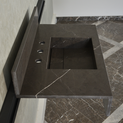HANDCRAFTED PIETRA GREY MARBLE SINK (NS-054)