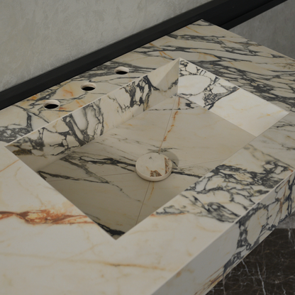 HANDCRAFTED MATERIA CORCHIA GOLD ENGINEERED PORCELAIN SINK (ES-050)