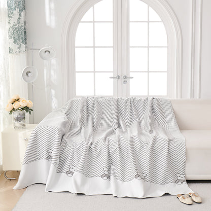 Cool Summer Blanket for Couches Soft Comfy Lightweight Cooling Sofa Blankets Cover