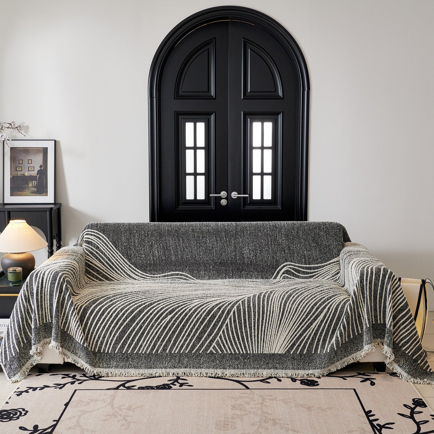 Cozy Striped Sofa Throw Blanket L Shaped Sectional Couch Covers Luxury Throws for Sofas